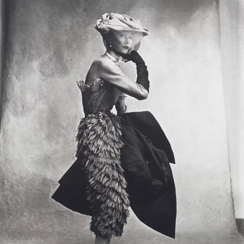 Irving Penn fashion photograph of a Balenciaga dress, 1950s, gelatin silver print, Ithaca Gallery