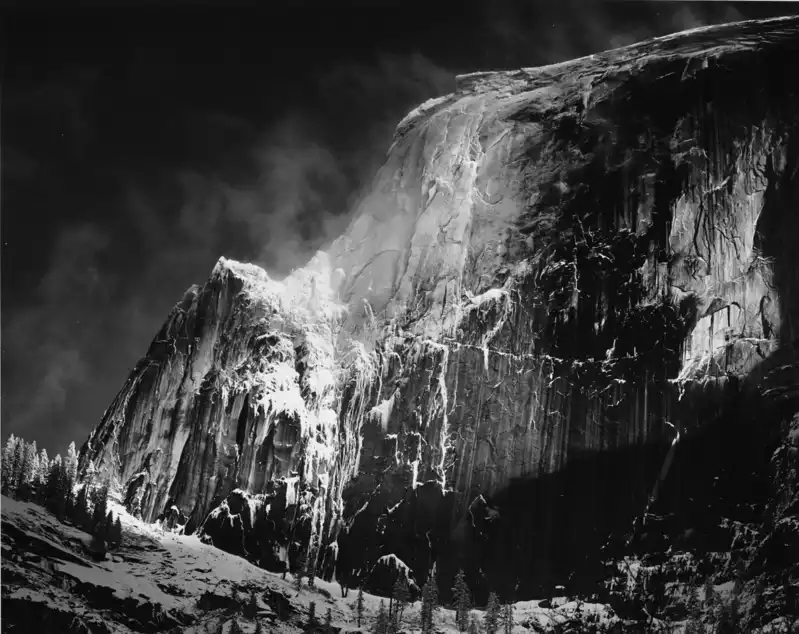 Half Dome, Blowing Snow, Yosemite National Park, California