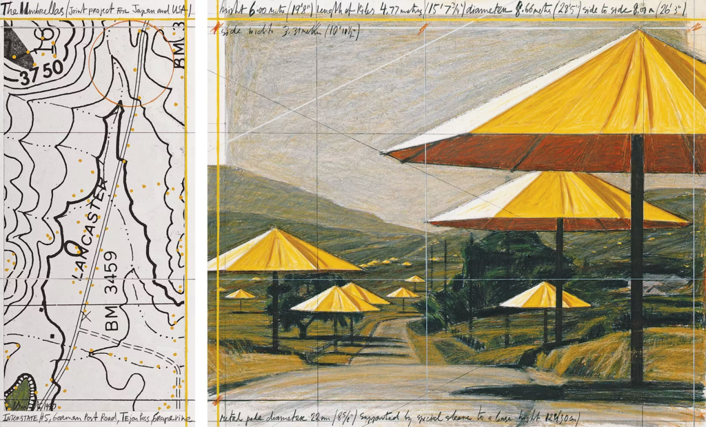 Christo, The Umbrellas (Joint Project for Japan and USA), 1990