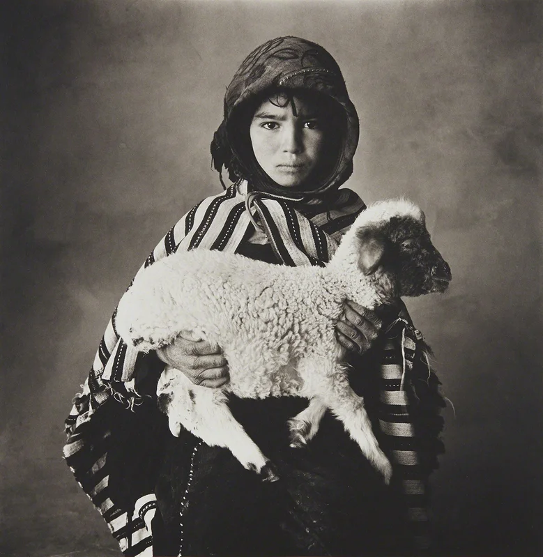 Irving Penn, Child with Lamb (Morocco), 1971