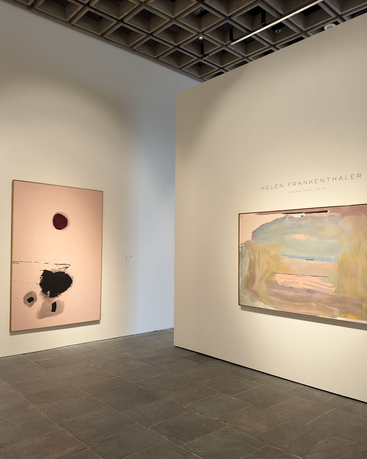 Installation view with Helen Frankenthaler’s Ocean End (1974)